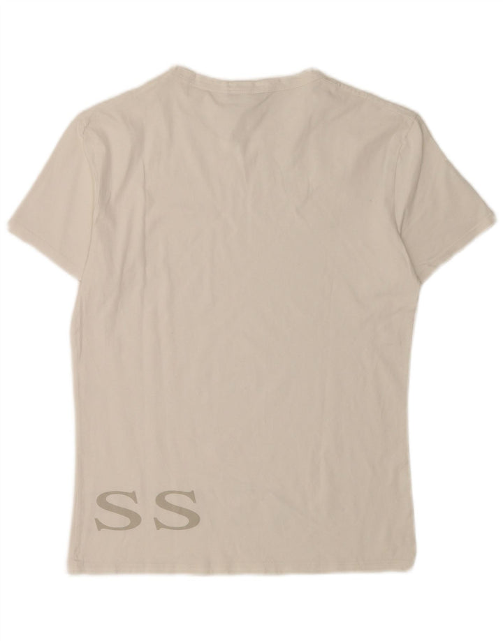 Guess Herre Grafisk T-Shirt Top Stor Hvid Bomuld