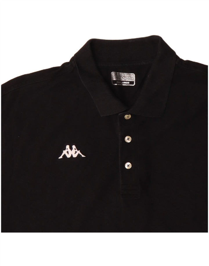 KAPPA herre poloshirt 3XL sort bomuld