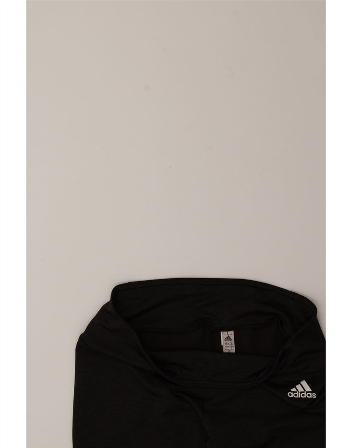 ADIDAS Womens Leggings UK 12/14 Medium  Black Polyester Vintage Adidas and Second-Hand Adidas from Messina Hembry 
