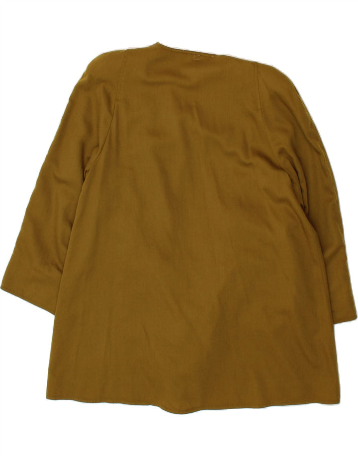 VINTAGE Womens Overcoat UK 14 Medium Khaki Viscose Vintage Vintage and Second-Hand Vintage from Messina Hembry 
