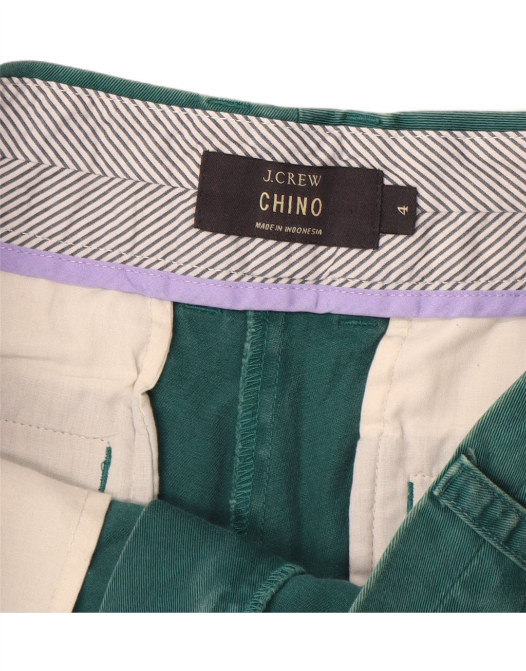 J. CREW Chino Shorts til kvinder US 4 Små W28 grøn bomuld
