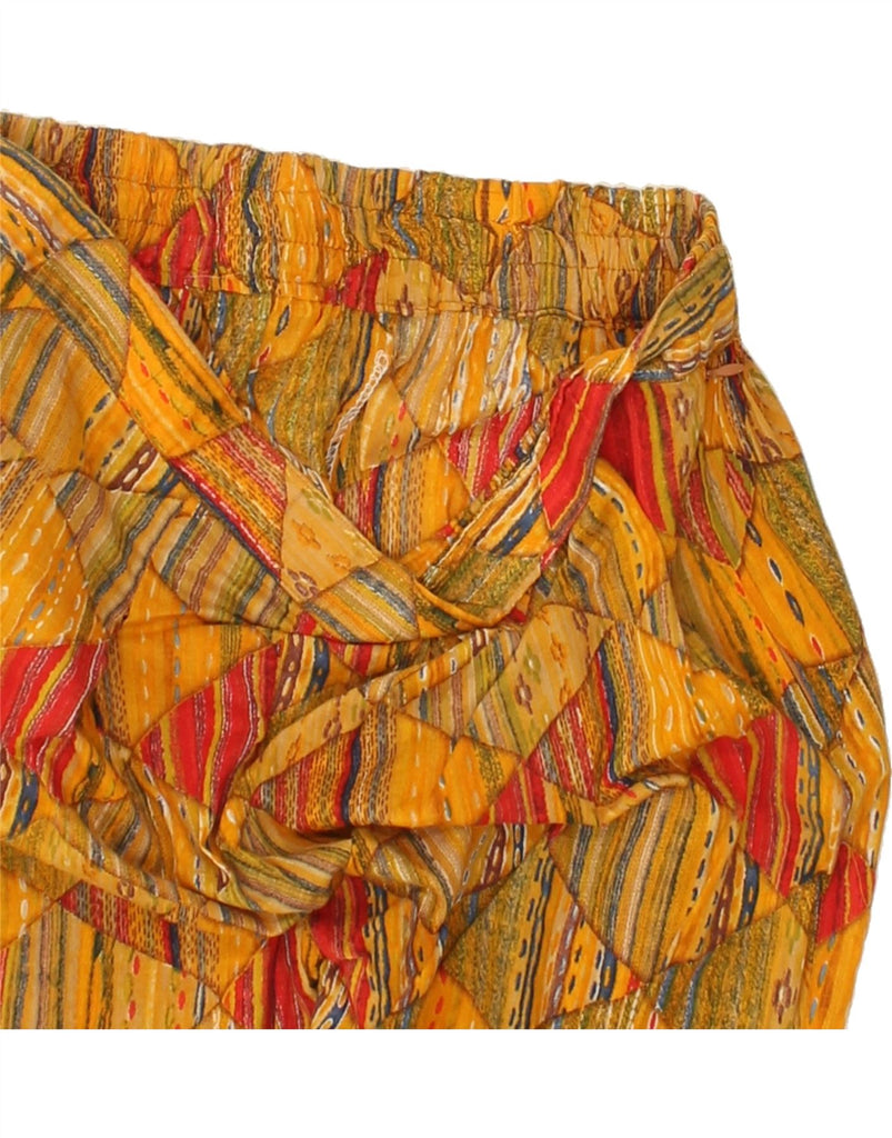 VINTAGE Womens Slim Casual Trousers W30 L37 Orange Argyle/Diamond Vintage Vintage and Second-Hand Vintage from Messina Hembry 