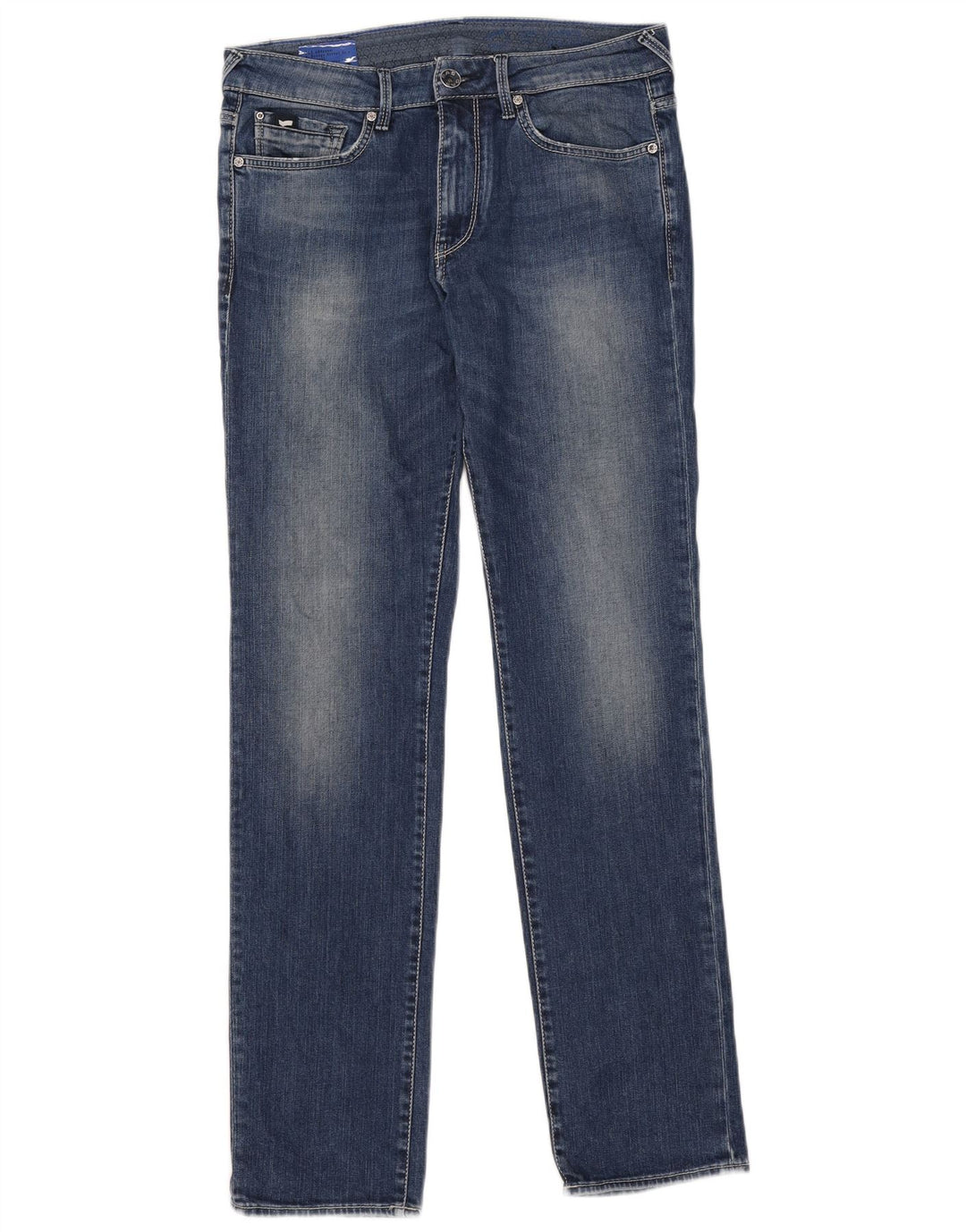 Gas Herre Slim Jeans W32 L34 Blå Bomuld