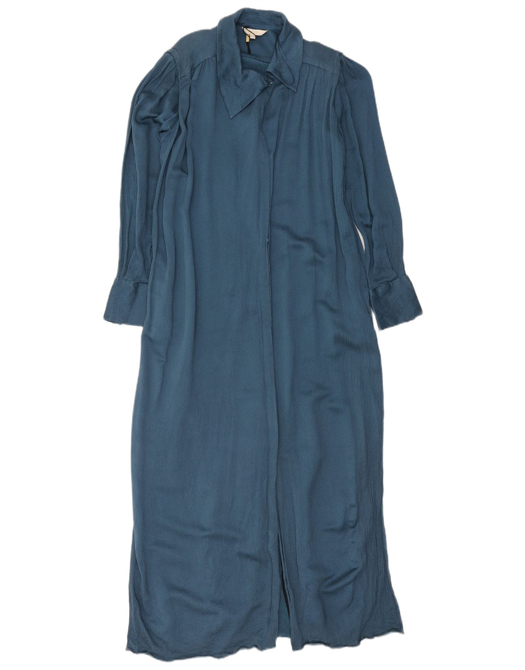 Massimo Dutti Dame Maxi Shirt Dress EU 38 Medium Navy Blue Viscose
