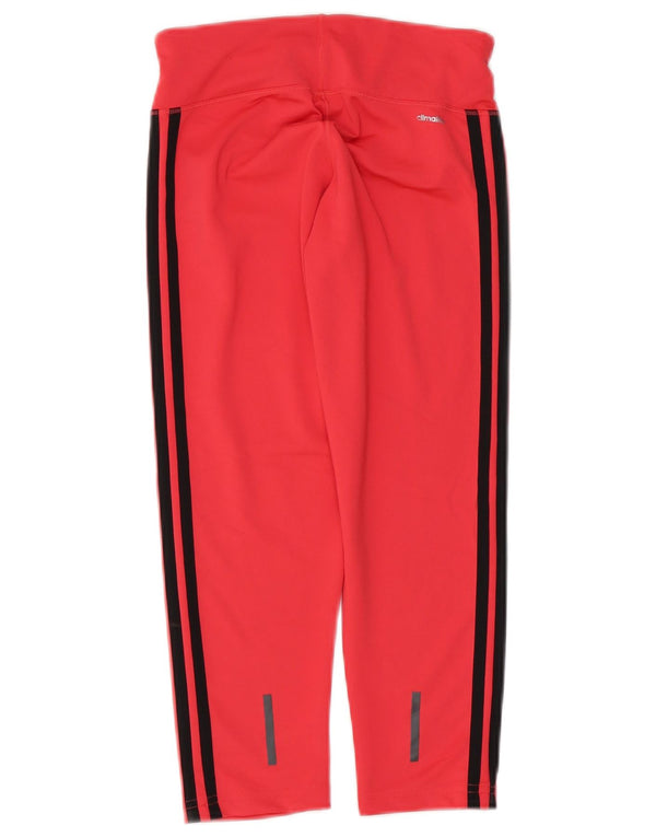 Adidas Dame Capri Leggings UK 4/6 XS Pink Polyester