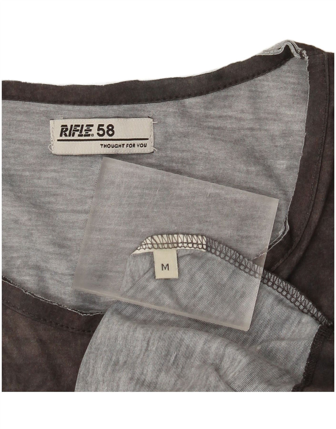 Rifle Herre grafisk T-shirt Top Medium Grey Tie Dye