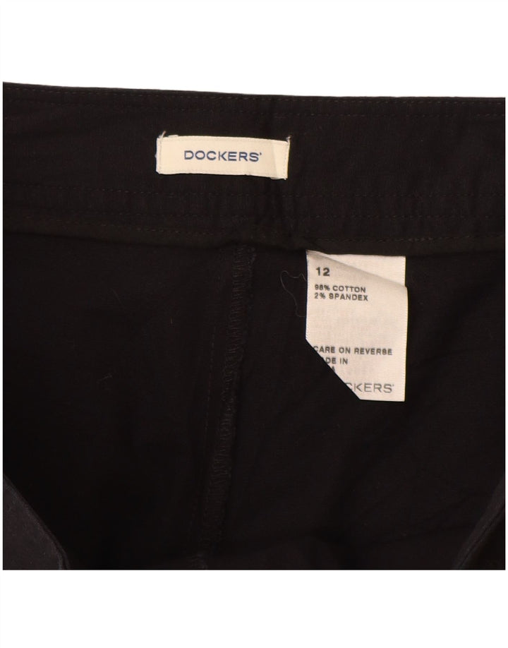 Dockers Dame A-Line nederdel US 12 Large W32 Black Bomuld