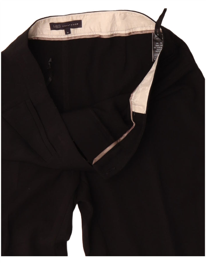 MARKS & SPENCER Lige fritidsbukser til kvinder UK 16 Large W36 L30 Black