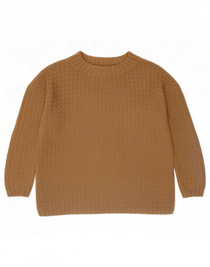 Vintage Herre Turtle Neck Jumper Sweater Stor Brun
