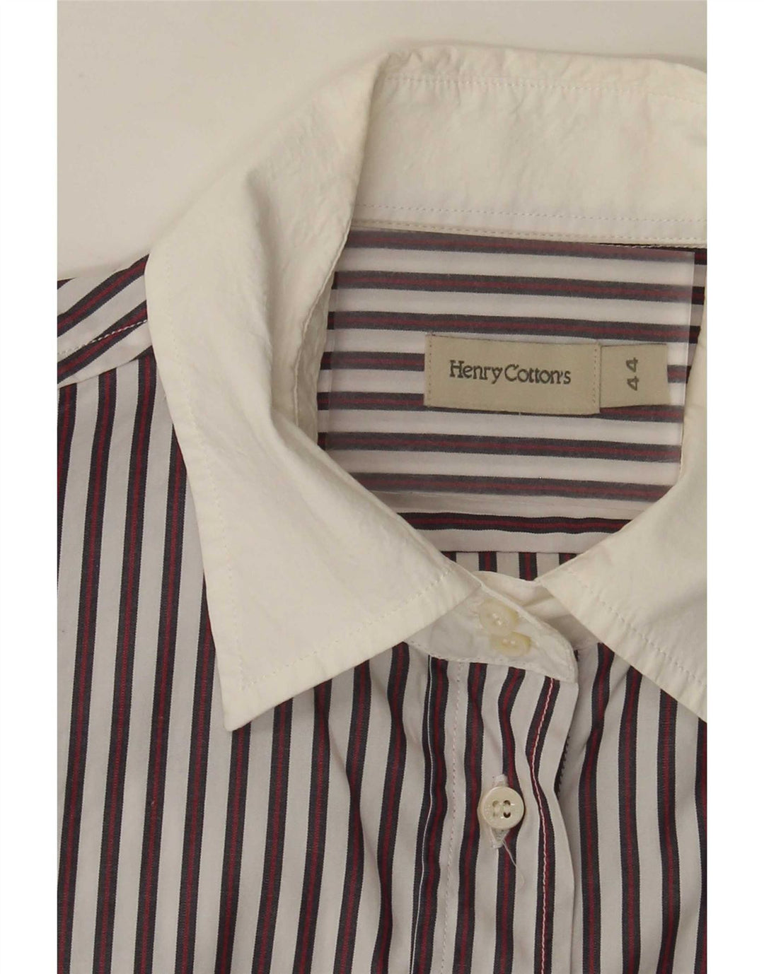 Henry Cottons Dameskjorte IT 44 Medium White Pinstripe