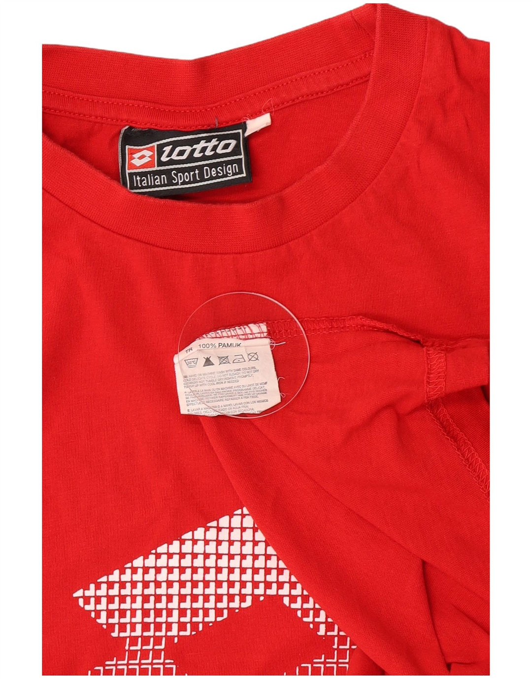 Lotto Herre Grafisk T-Shirt Top Lille Rød Bomuld