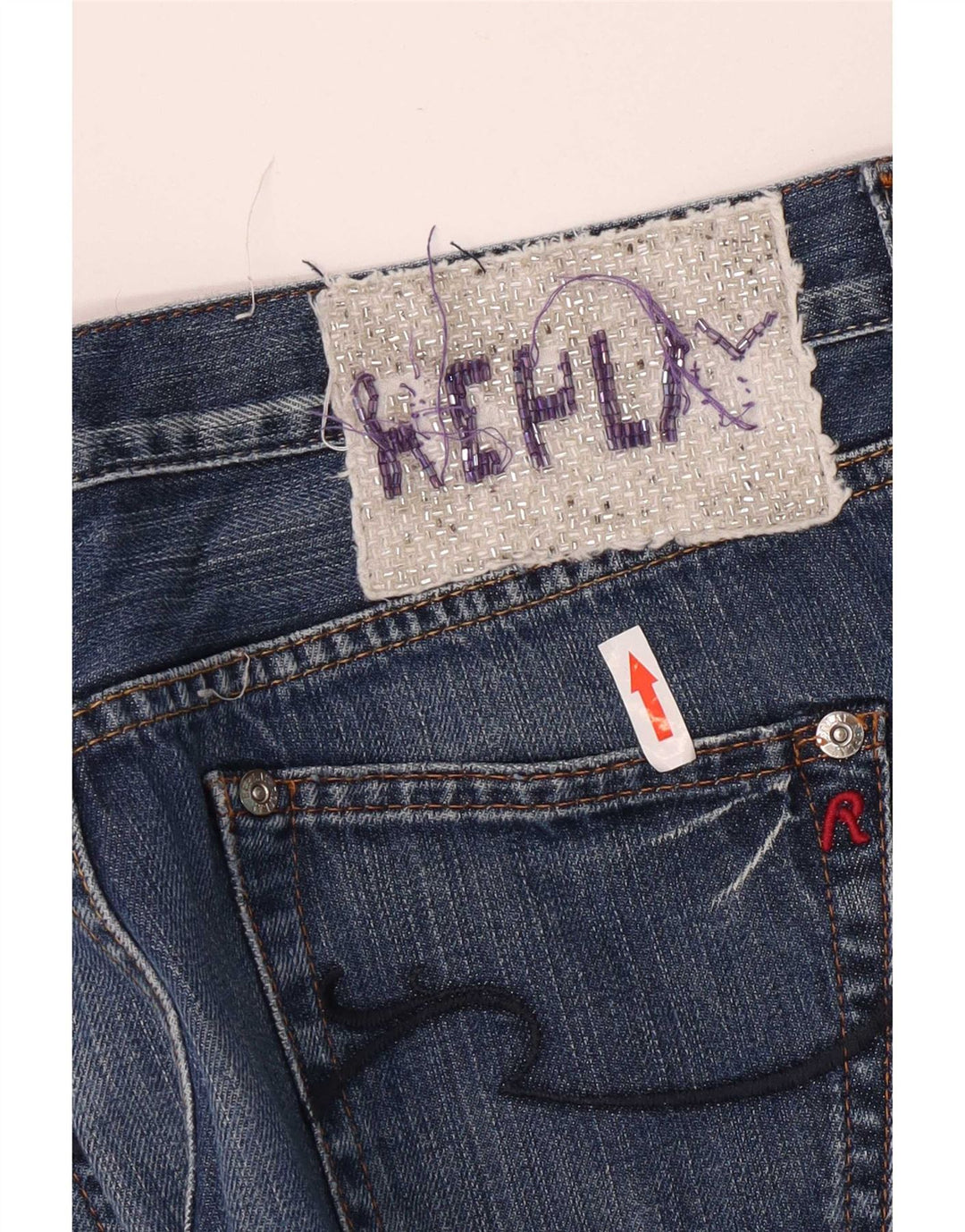 Replay Dame Straight Jeans W32 L34 Blå Bomuld