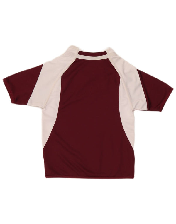 Canterbury Boys T-Shirt Top 5-6 år Burgundy Colourblock Polyester