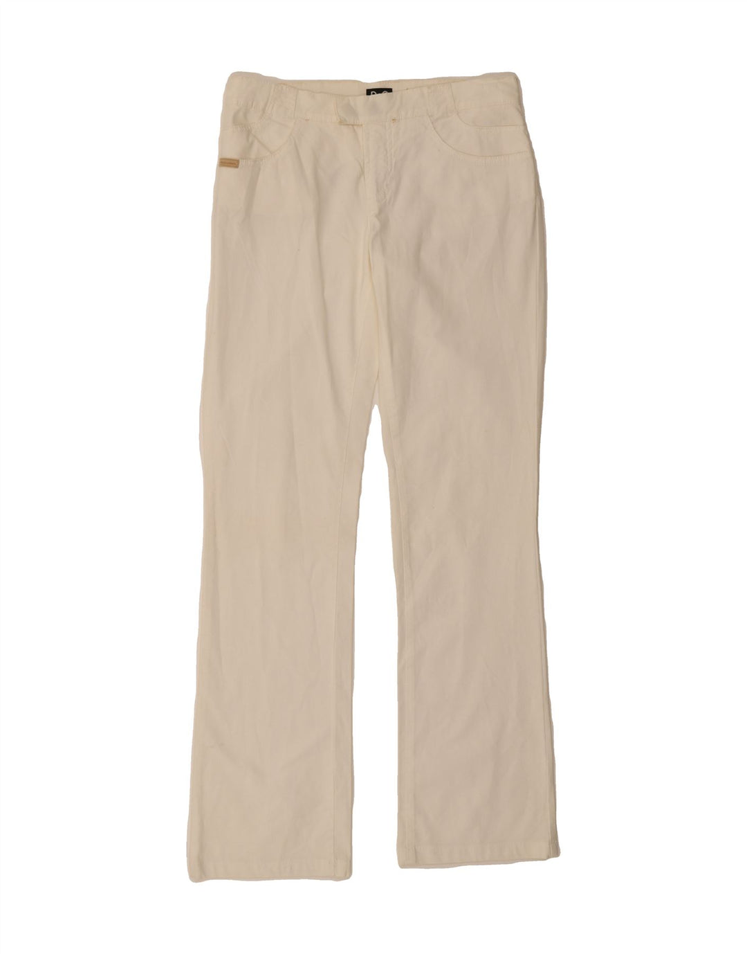 DOLCE & GABBANA Womens Straight Casual Trousers W30 L30 White Vintage Dolce & Gabbana and Second-Hand Dolce & Gabbana from Messina Hembry 