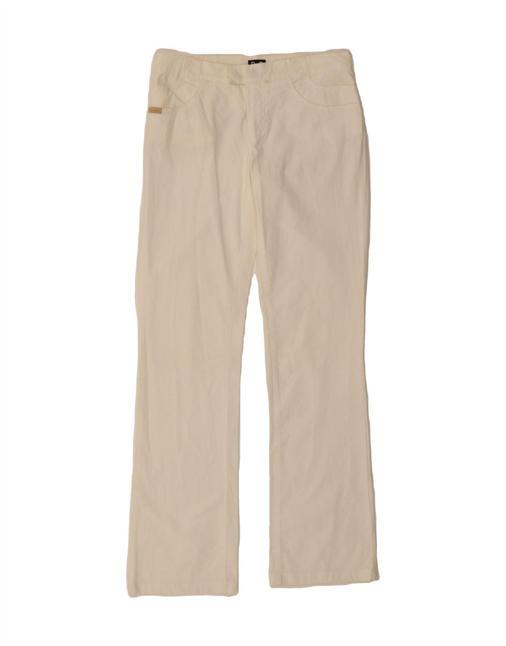 DOLCE & GABBANA Womens Straight Casual Trousers W30 L30 White Vintage Dolce & Gabbana and Second-Hand Dolce & Gabbana from Messina Hembry 