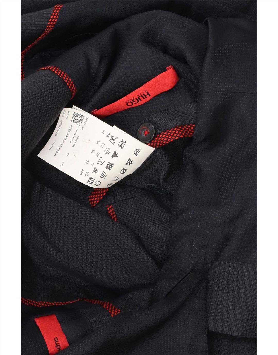 Hugo Boss Herre 2 Button Blazer Jacket UK 54 2XL Navy Blue Wool