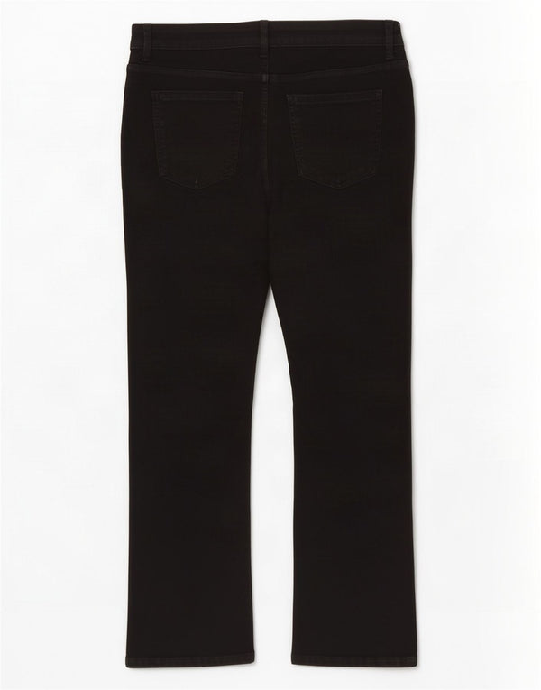 Marks & Spencer Dame Bootcut Jeans UK 18 XL W36 L30 Sort Bomuld