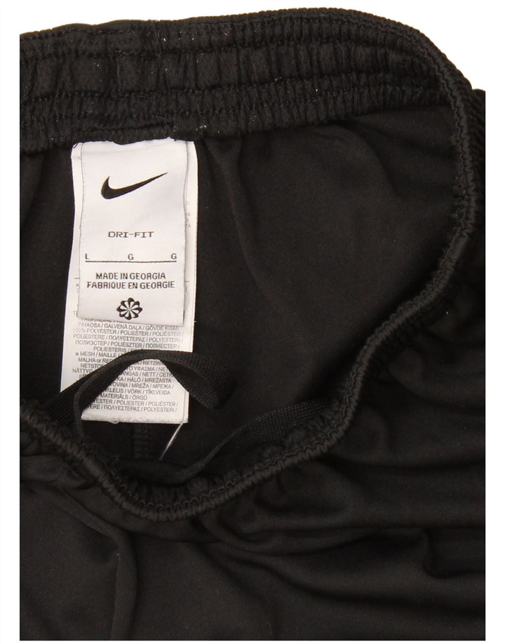 NIKE Mens Dri Fit Tracksuit Trousers Large  Black Polyester