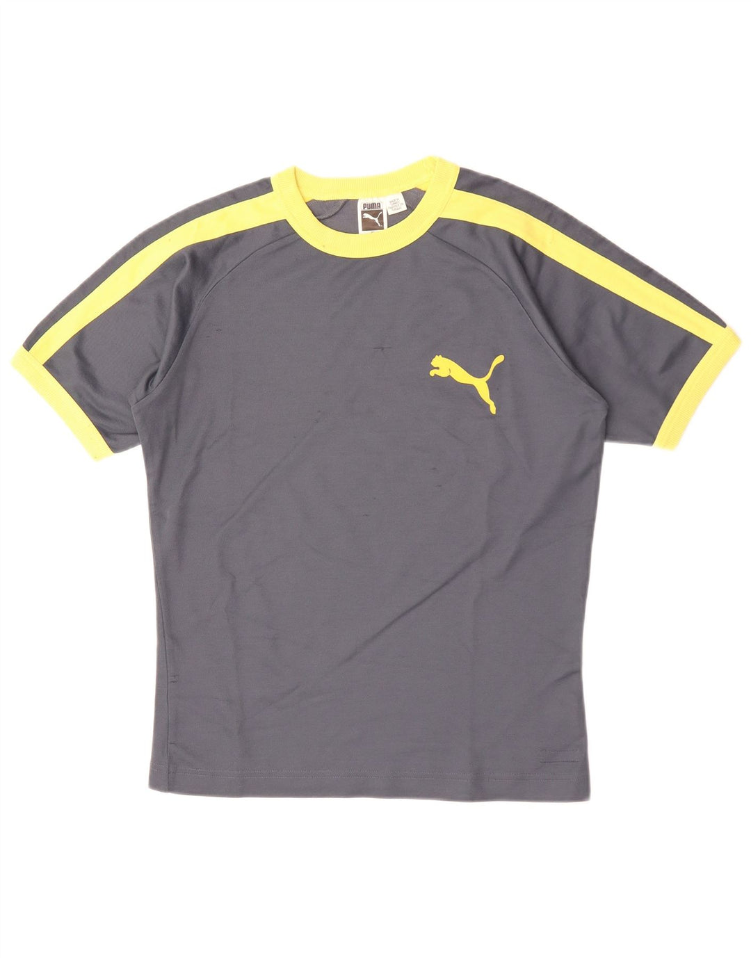 PUMA Herre T-Shirt Top Mellemgrå Colourblock Bomuld