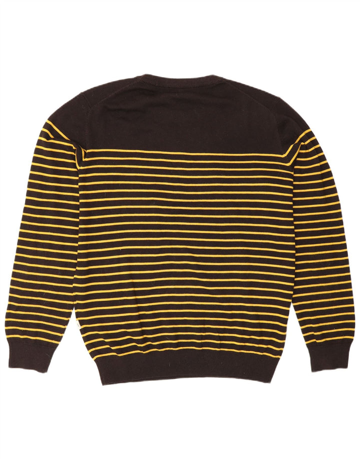 Liu Jo Herre sweater med rund hals XL sort stribet bomuld