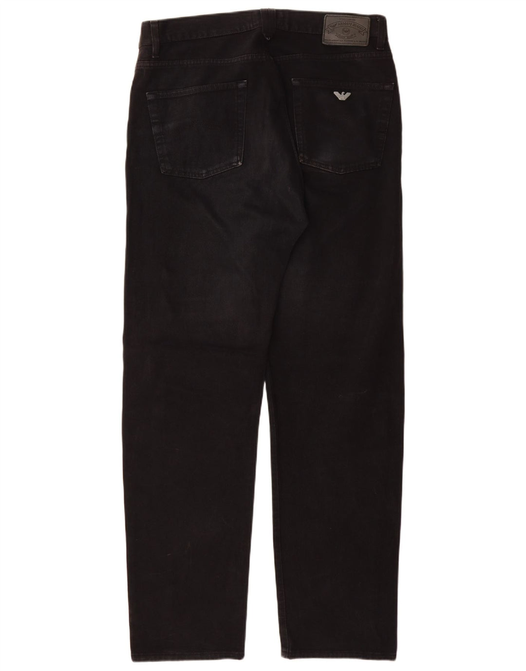 Armani Straight Jeans til mænd W34 L33 Sort bomuld