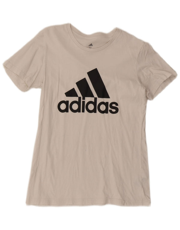 Adidas Kortærmet Grafisk T-Shirt Top UK 12/14 Medium White Sports