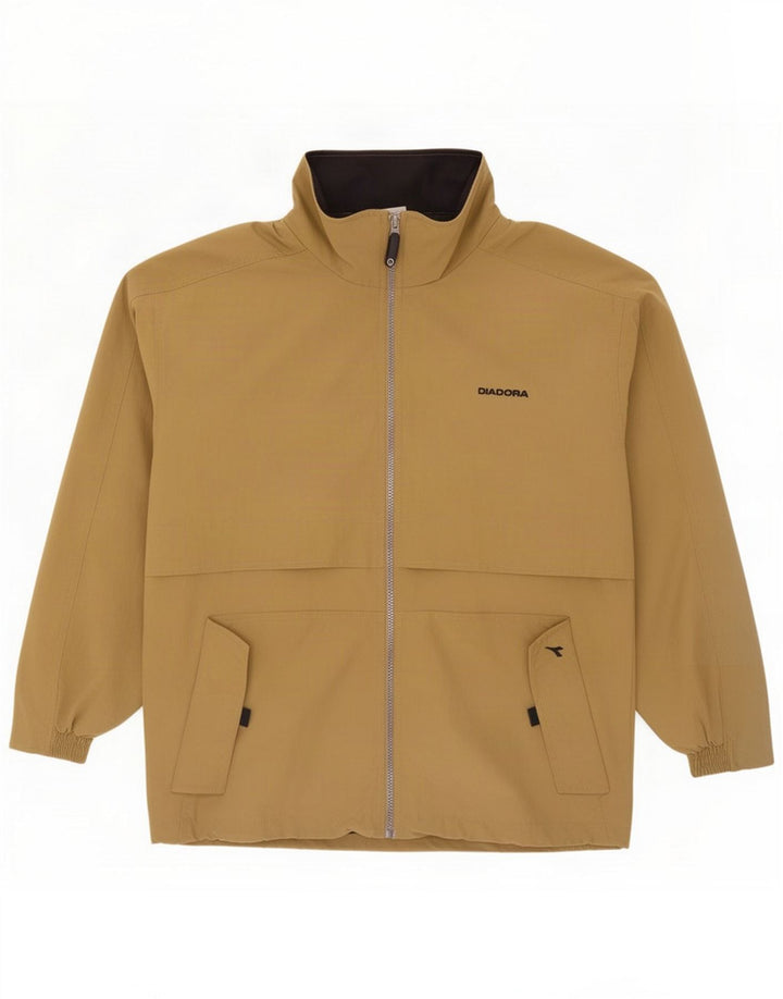 Diadora Herre Windbreaker Jacket UK 38 Medium Khaki Polyamid