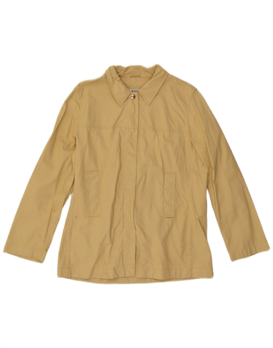Marella Dame Bomber Jacket UK 14 Stor Gul Bomuld