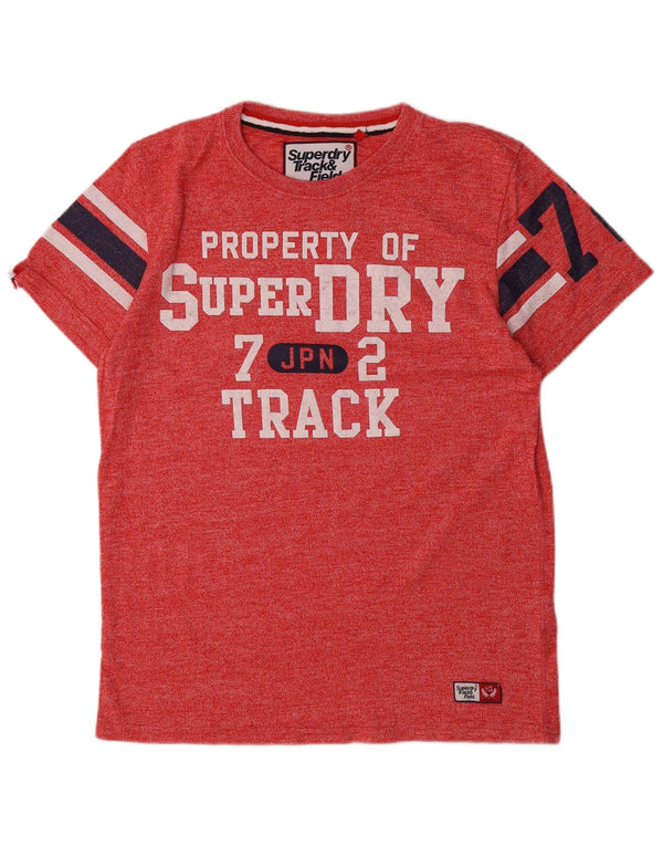 Superdry Grafisk T-shirt til mænd, medium rød bomuld