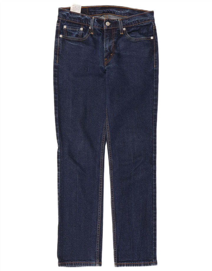 LEVI'S Dame 511 Slim Jeans W30 L32 Marineblå Bomuld