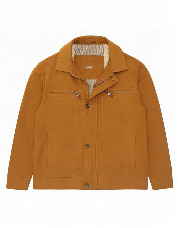 Vintage Herre Utility Jacket IT 50 Large Beige Polyester