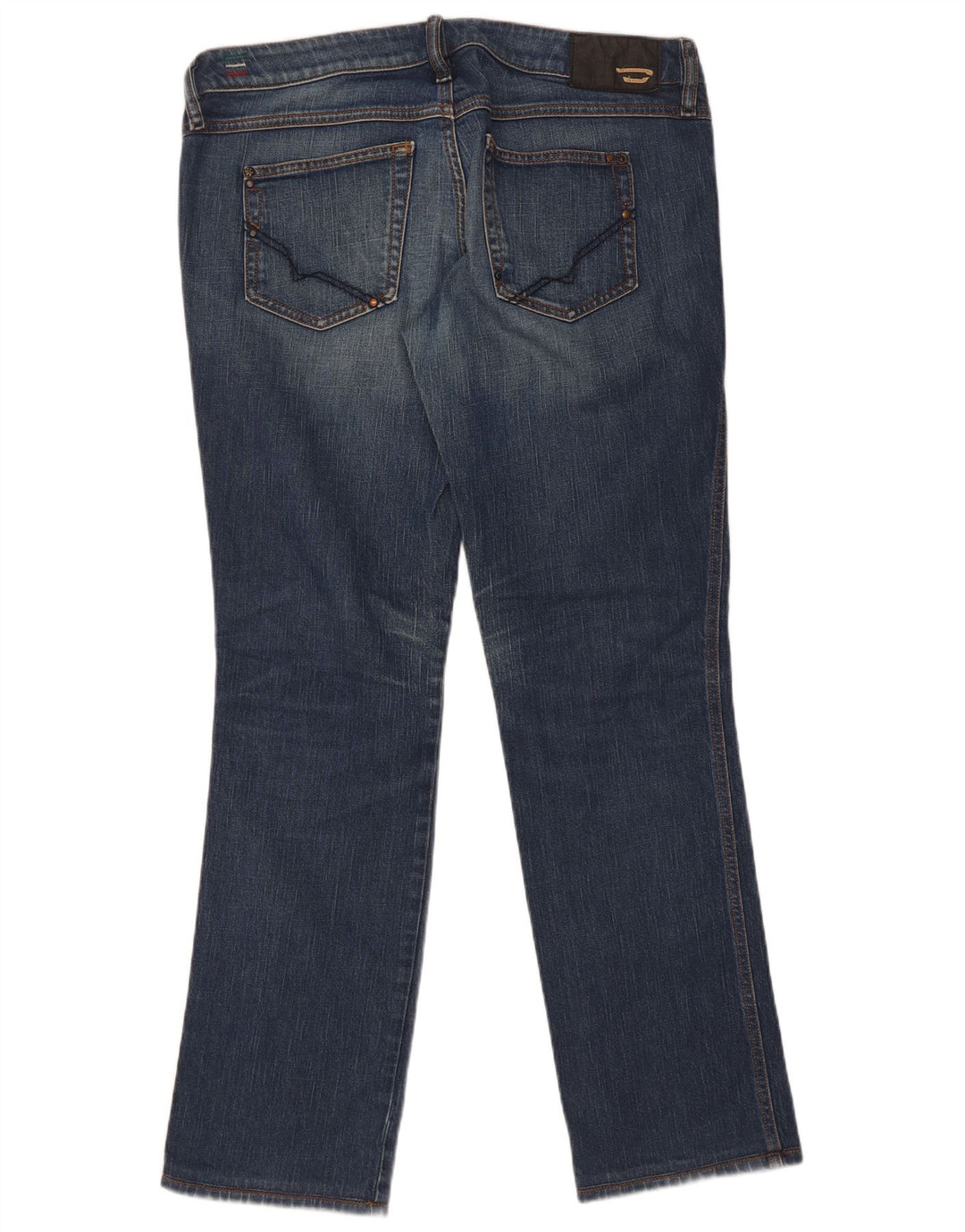 Diesel Dame Lhela Straight Jeans W32 L32 Blå Bomuld
