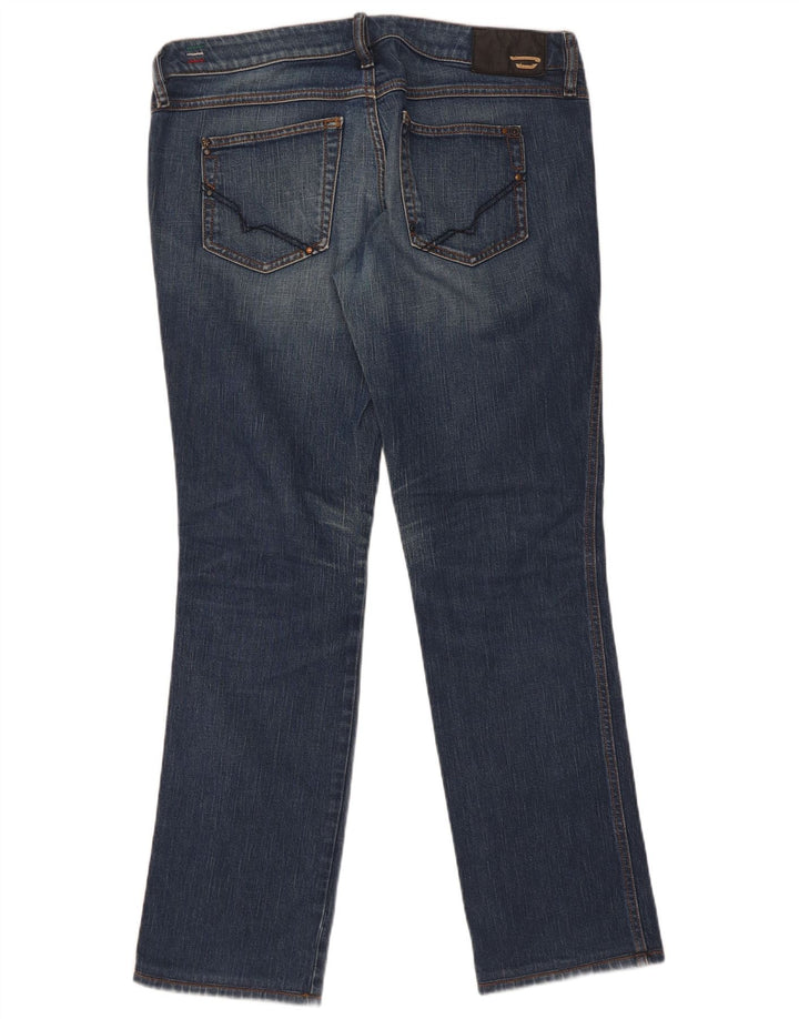Diesel Dame Lhela Straight Jeans W32 L32 Blå Bomuld