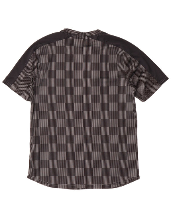 Under Armour Mens T-Shirt Top Large Grey Gingham Polyester