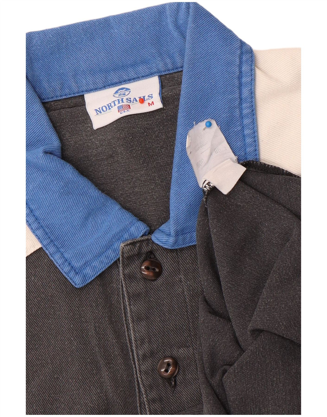 North Sails Herre Grafisk Polo Shirt Medium Grå Colourblock Bomuld