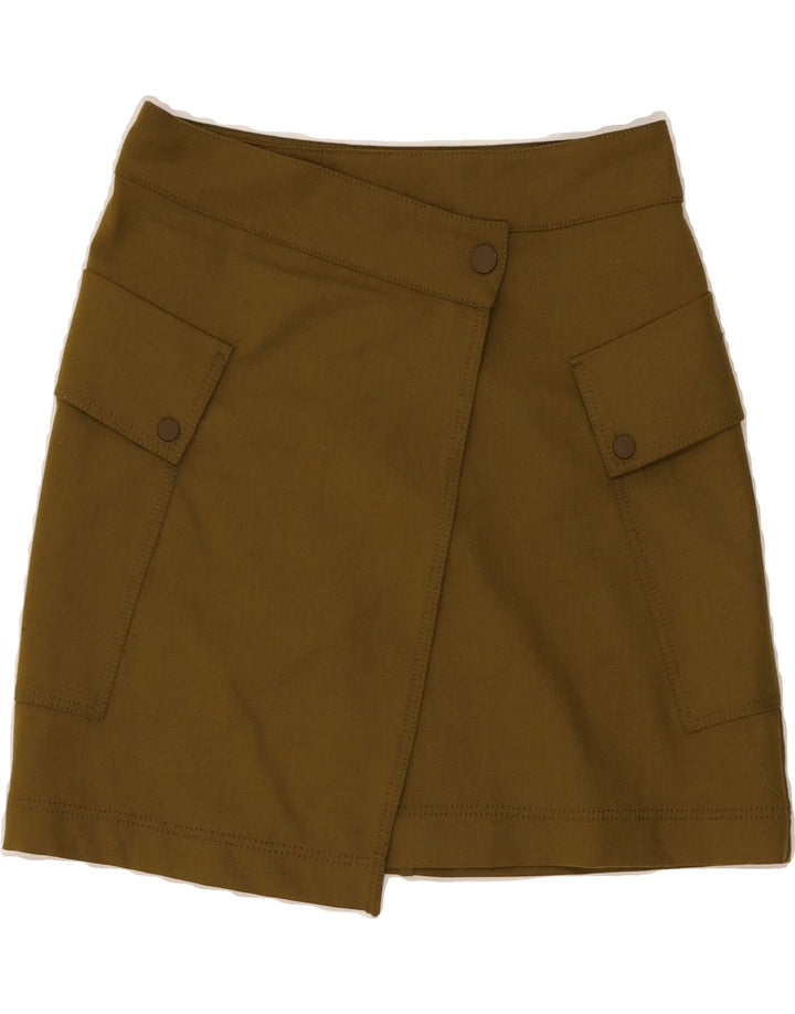 MASSIMO DUTTI Womens Wrap Skirt Small W30  Khaki Wool Vintage Massimo Dutti and Second-Hand Massimo Dutti from Messina Hembry 