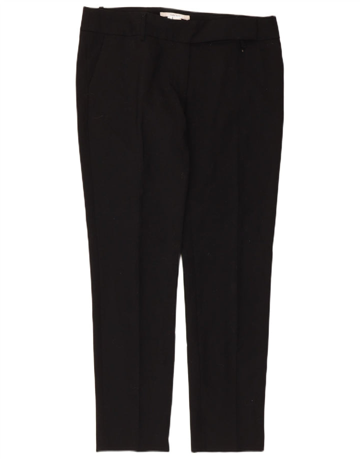 Zara Dame Slim Chino Bukser EU 42 Large W32 L30 Sort Polyester