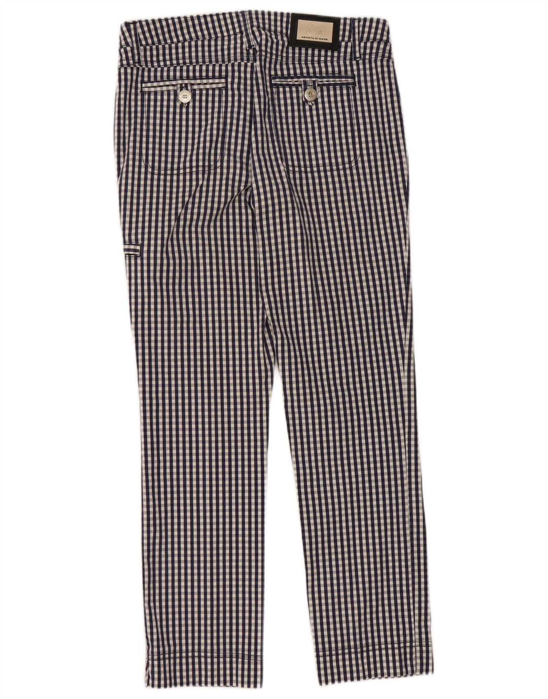 Armata Di Mare Chinobukser til kvinder IT 42 Medium W30 L27 Marineblå Gingham