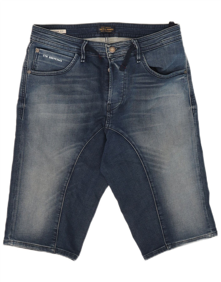 Jack & Jones Herre Loose Fit Denim Shorts Medium W32 Blå Bomuld