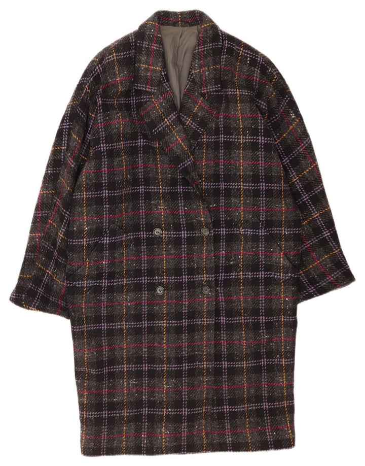 Marella Dame Oversized Dobbeltradet Frakke UK 10 Small Grey Check
