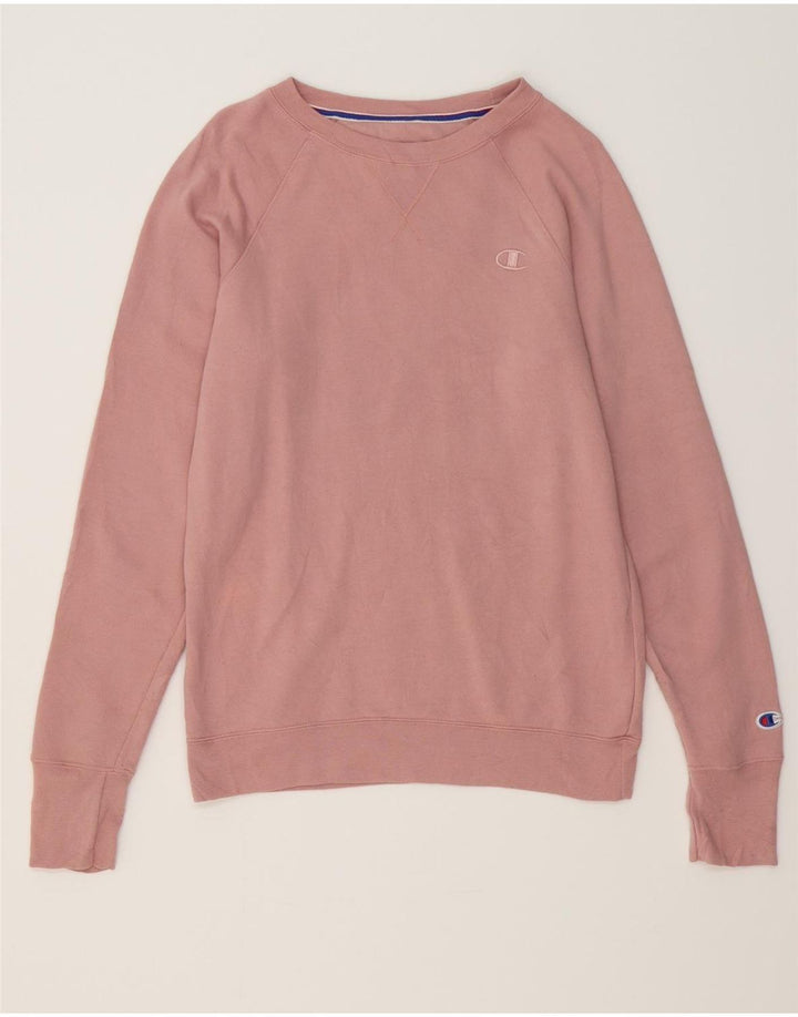 CHAMPION Mens Sweatshirt Jumper Medium Pink Polyester Vintage Champion and Second-Hand Champion from Messina Hembry 