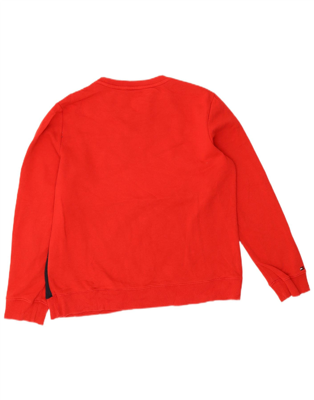 Tommy Hilfiger Dame Sweatshirt Jumper UK 14 Medium Rød Colourblock
