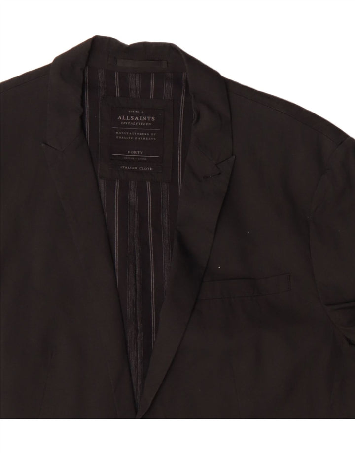 All Saints Herre 1 Knap Blazer Jacket UK 40 Large Sort