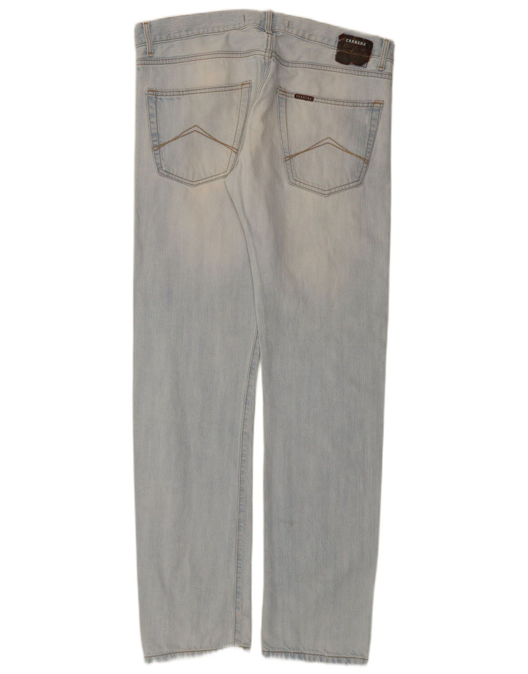 CARRERA Herre 717 Distressed Slim Jeans IT 52 XL W36 L34 Blå Bomuld