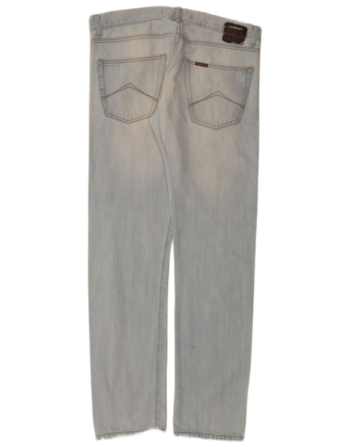 CARRERA Herre 717 Distressed Slim Jeans IT 52 XL W36 L34 Blå Bomuld