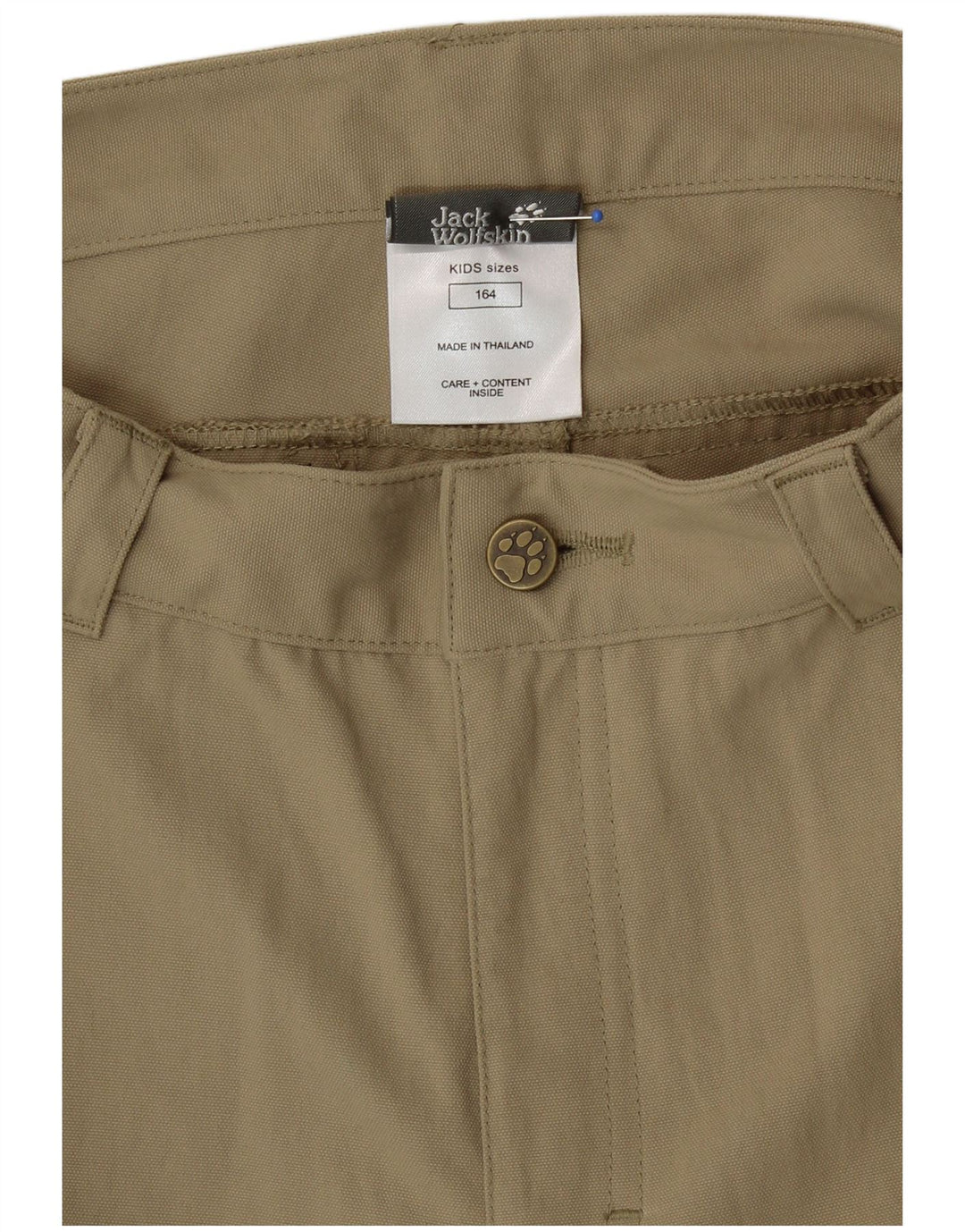 Jack Wolfskin drenge grafiske cargo shorts 13-14 år W28 Beige polyamid