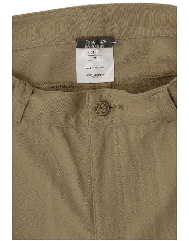 Jack Wolfskin drenge grafiske cargo shorts 13-14 år W28 Beige polyamid