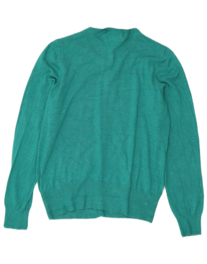 Marks & Spencer Dame Cardigan Sweater UK 12 Medium Green Viscose