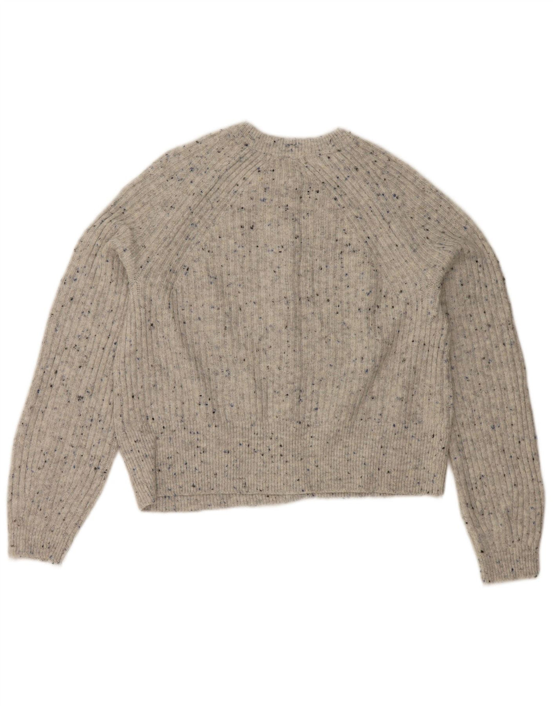 Marks & Spencer Dame Crop Cardigan Sweater UK 14 Medium Grey Flecked