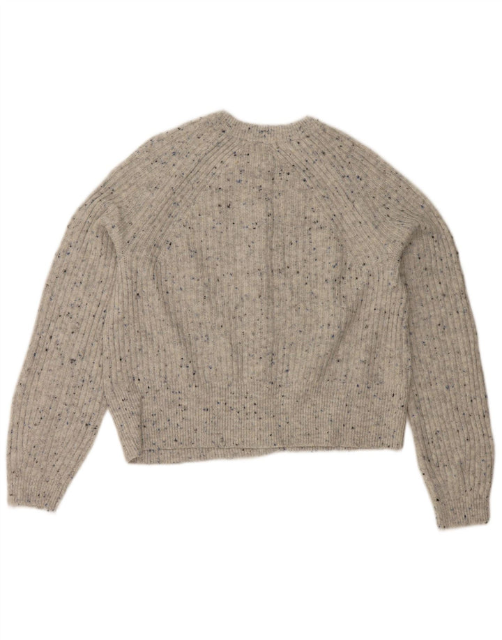 Marks & Spencer Dame Crop Cardigan Sweater UK 14 Medium Grey Flecked